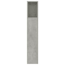 sengegavl med opbevaring 160x18,5x104,5 cm betongrå