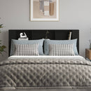sengegavl med opbevaring 180x18,5x104,5 cm sort