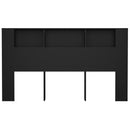 sengegavl med opbevaring 180x18,5x104,5 cm sort