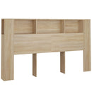 sengegavl med opbevaring 180x18,5x104,5 cm sonoma-eg