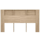 sengegavl med opbevaring 180x18,5x104,5 cm sonoma-eg