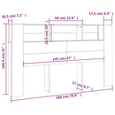 sengegavl med opbevaring 180x18,5x104,5 cm sonoma-eg