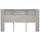 sengegavl med opbevaring 180x18,5x104,5 cm betongrå