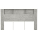 sengegavl med opbevaring 180x18,5x104,5 cm betongrå