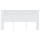 sengegavl med opbevaring 200x18,5x104,5 cm hvid
