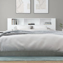 sengegavl med opbevaring 200x18,5x104,5 cm hvid