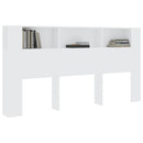 sengegavl med opbevaring 200x18,5x104,5 cm hvid