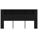 sengegavl med opbevaring 200x18,5x104,5 cm sort