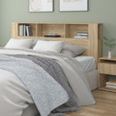 sengegavl med opbevaring 200x18,5x104,5 cm sonoma-eg