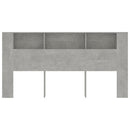 sengegavl med opbevaring 200x18,5x104,5 cm betongrå