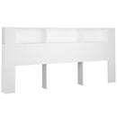 sengegavl med opbevaring 220x18,5x104,5 cm hvid