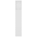 sengegavl med opbevaring 220x18,5x104,5 cm hvid