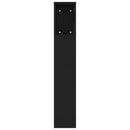 sengegavl med opbevaring 220x18,5x104,5 cm sort