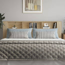 sengegavl med opbevaring 220x18,5x104,5 cm sonoma-eg