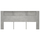 sengegavl med opbevaring 220x18,5x104,5 cm betongrå