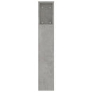 sengegavl med opbevaring 220x18,5x104,5 cm betongrå