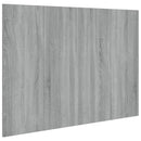 sengegærde 120x1,5x80 cm konstrueret træ grå sonoma-eg