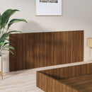 sengegærde 200x1,5x80 cm konstrueret træ brun egetræsfarve