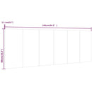 sengegærde 240x1,5x80 cm konstrueret træ røget egetræsfarve