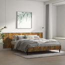 sengegærde 240x1,5x80 cm konstrueret træ røget egetræsfarve