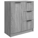 skænk 60x30x70 cm konstrueret træ grå sonoma-eg