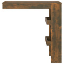 vægmonteret barbord 102x45x103,5 cm konstrueret træ røget eg