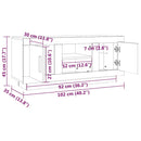 tv-bord 102x35x45 cm konstrueret træ røget egetræsfarve