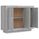 skænk 92x35x75 cm konstrueret træ grå sonoma-eg