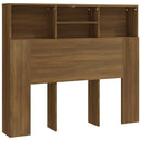 sengegavl med opbevaring 120x19x103,5 cm brun egetræsfarve