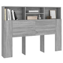 sengegavl med opbevaring 140x19x103,5 cm grå sonoma-eg