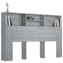 Sengegavl med opbevaring 160x19x103,5 cm grå sonoma-eg