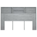 sengegavl med opbevaring 160x19x103,5 cm grå sonoma-eg