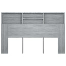 Sengegavl med opbevaring 160x19x103,5 cm grå sonoma-eg