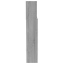 sengegavl med opbevaring 200x19x103,5 cm grå sonoma-eg