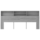 sengegavl med opbevaring 220x19x103,5 cm grå sonoma-eg