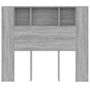 sengegavl med opbevaring 120x18,5x102,5 cm grå sonoma-eg