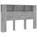 sengegavl med opbevaring 160x18,5x104,5 cm grå sonoma-eg