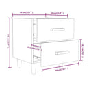 sengeborde 40x35x47,5 cm 2 stk. sonoma-eg