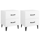 sengeborde 2 stk. 40x35x47,5 cm hvid