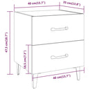 sengebord 40x35x47,5 cm sonoma-eg