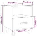 sengebord 40x35x47 cm sonoma-eg