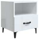 sengeborde 2 stk. konstrueret træ hvid højglans
