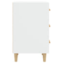 sengebord 40x40x66 cm konstrueret træ hvid