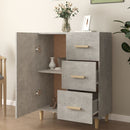 skænk 69,5x34x90 cm konstrueret træ betongrå