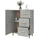 skænk 69,5x34x90 cm konstrueret træ betongrå
