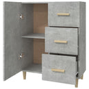 skænk 69,5x34x90 cm konstrueret træ betongrå