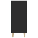 skab 90x34x80 cm konstrueret træ sort