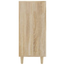 skab 90x34x80 cm konstrueret træ røget egetræsfarve