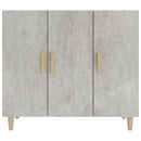 skab 90x34x80 cm konstrueret træ betongrå