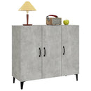 skab 90x34x80 cm konstrueret træ betongrå